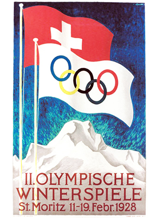 Olympics logo St. Motiz Switzerland 1928 winter